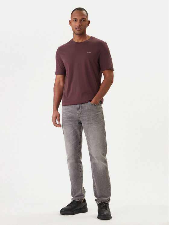 HUGO HUGO Tričko Dero222 50466158 Hnedá Regular Fit