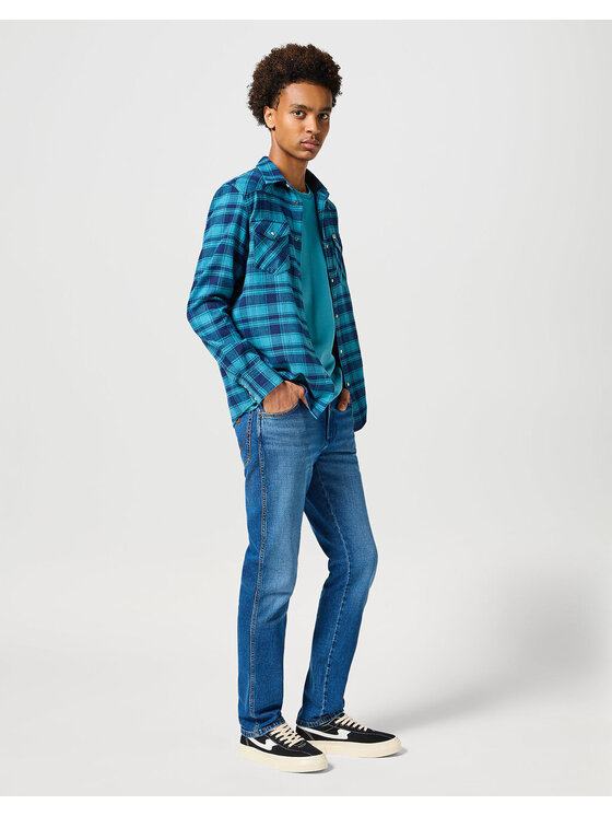 Wrangler Wrangler Jeansy TEXAS SLIM Niebieski Slim Fit
