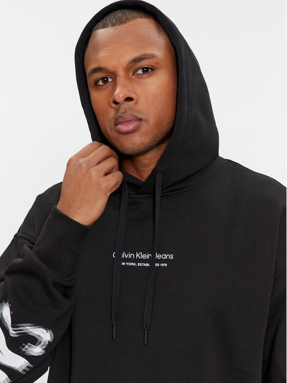 Calvin Klein Jeans Sweatshirt Illusion J30J324629 Noir Regular Fit Modivo