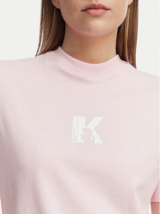 Karl Lagerfeld Jeans Karl Lagerfeld Jeans Тишърт A1W17031 Светлорозов Regular Fit