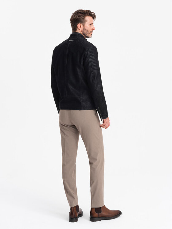 Ombre Ombre Bunda bomber OM-JAFL-0197 Černá Regular Fit