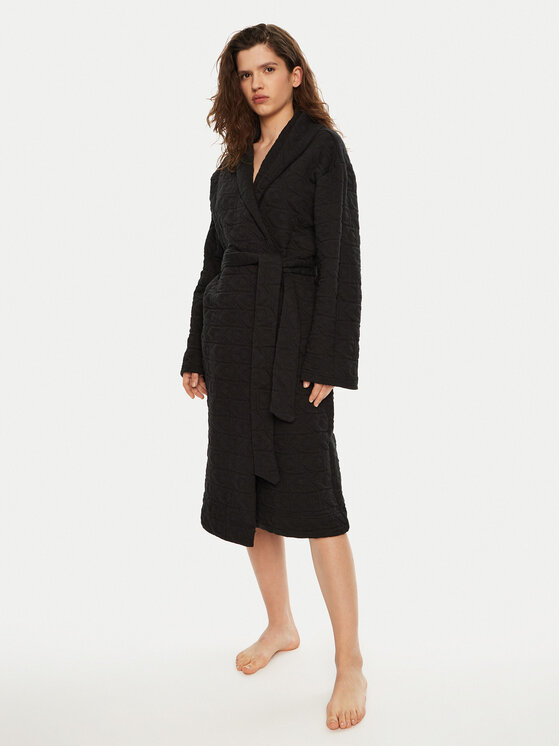 Bademantel Calvin Klein Underwear, Größe M_L Schwarz Robe 000QS7316E
