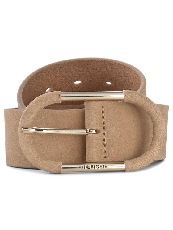 Tommy Hilfiger Tommy Hilfiger Дамски колан New Bridge Buckle Nubuck Belt 4 AW0AW05021 75 Бежов