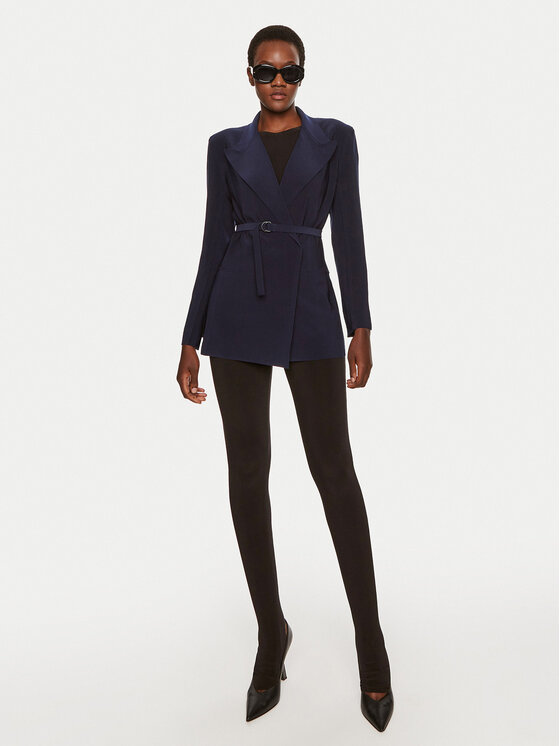 NORMA KAMALI NORMA KAMALI Suknjič KK2244PLB80951 Mornarsko modra Slim Fit