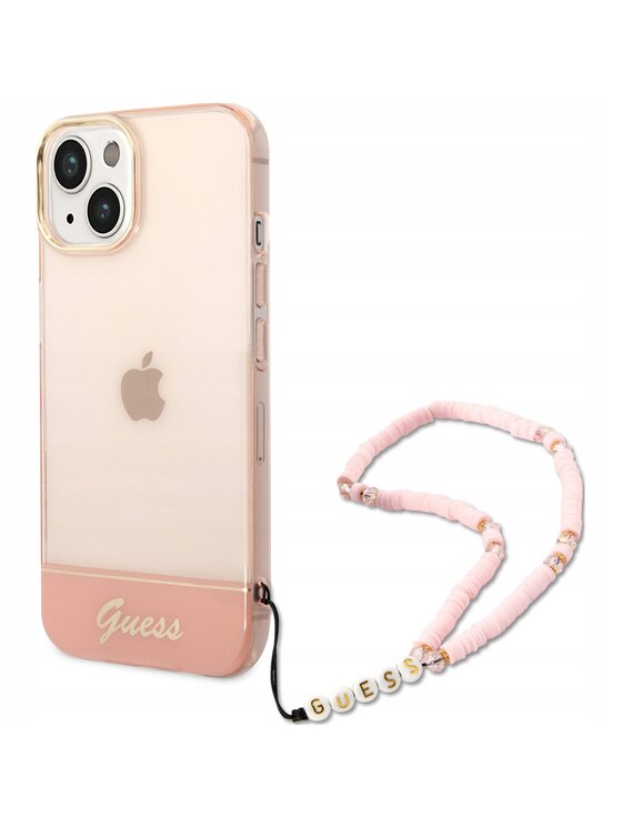 Guess Guess Etui na telefon Pearl Różowe złocenie