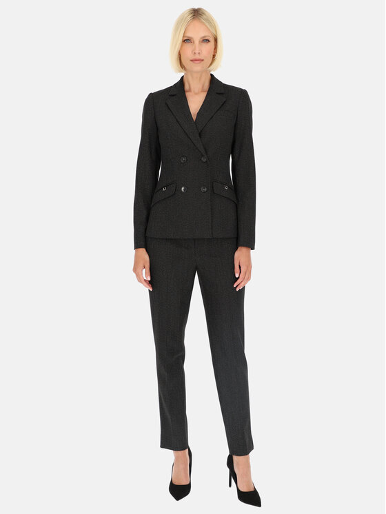 Potis & Verso Potis & Verso Marynarka Kera Czarny Slim Fit