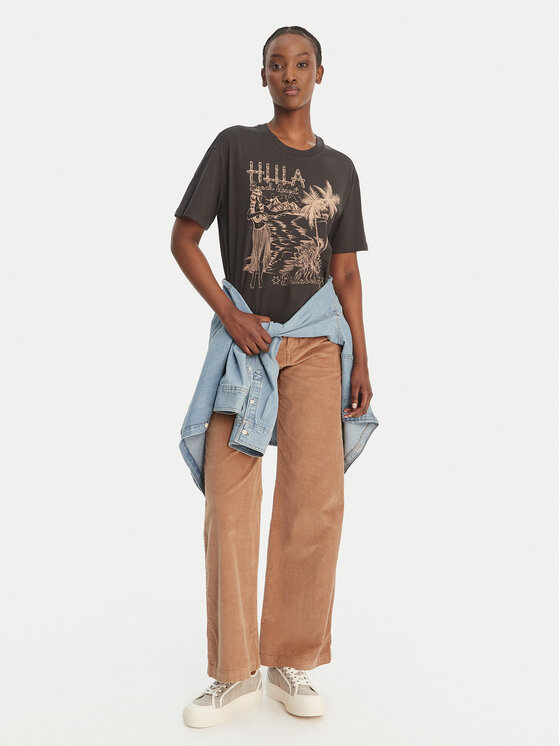 Billabong Billabong Póló Vacay Wonder EBJZT00569 Fekete Loose Fit