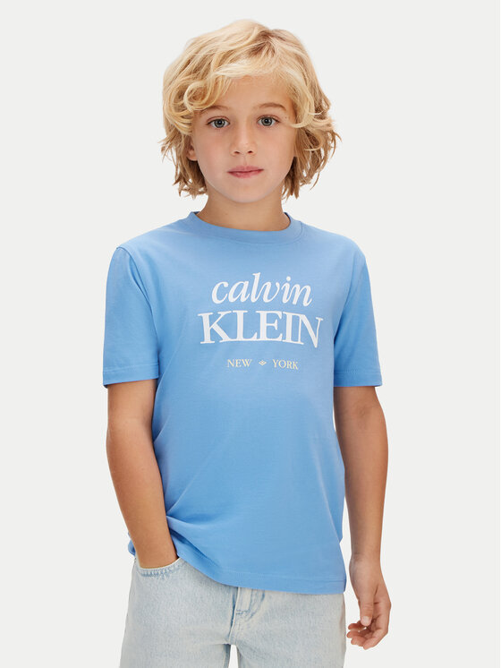 Calvin Klein Jeans Tricou LVCKSJA07B Albastru celest Regular Fit