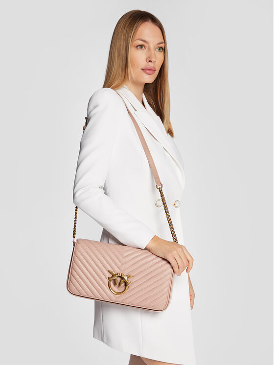 PINKO Pinko Дамска чанта Love Click Classic Baguette Che AL 22-23 PLTT 1P22R2 A03Z Розов