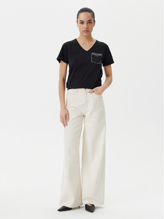 Liu Jo Beachwear Liu Jo Beachwear T-Shirt VA5154 JS003 Czarny Regular Fit