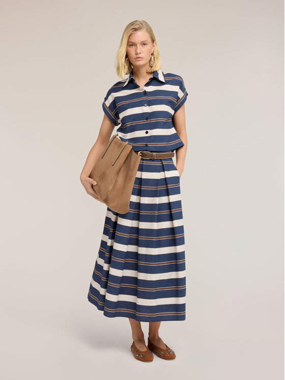 Motivi Motivi Gonna midi 1042Q001212N0S1 Blu A-Line Fit