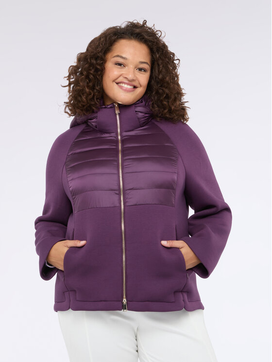 Fiorella Rubino Fiorella Rubino Kurtka puchowa F447T001348N039 Fioletowy A-Line Fit