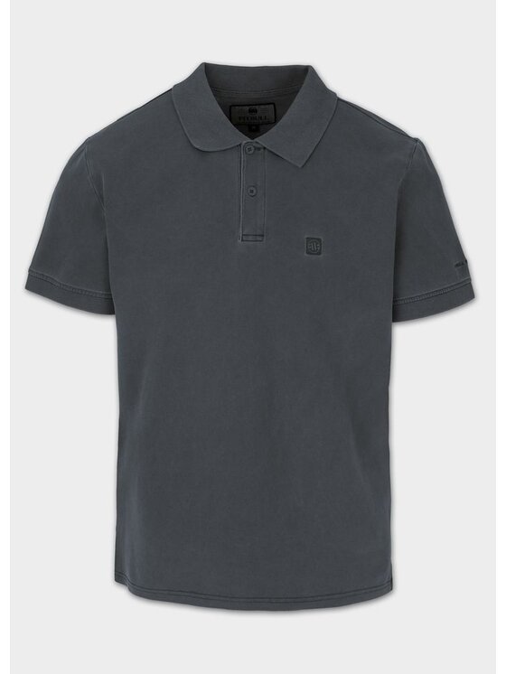 PITBULL PITBULL Polo Pique SMALL LOGO Szary Regular Fit