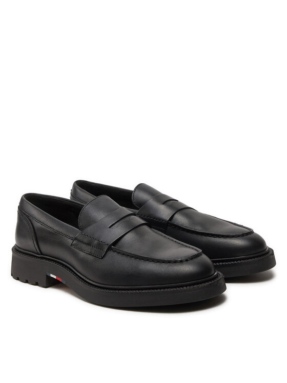 Tommy Hilfiger Tommy Hilfiger Лофери Comfort Lwt Lth Loafer FM0FM05089 Чорний
