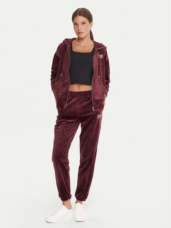 DKNY Sport DKNY Sport Džemperis ar kapuci DP5J9634 Bordo Regular Fit