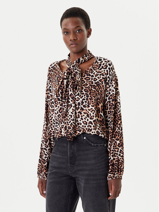 HUGO HUGO Bluza Cunea-1 50546781 Rjava Oversize