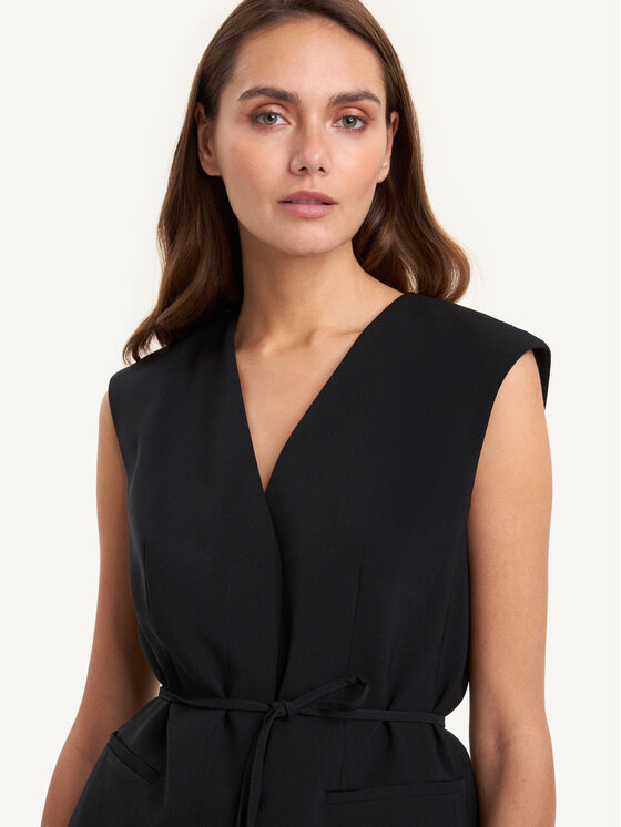 KMX KMX Kamizelka 192730007 Czarny Fitted Fit