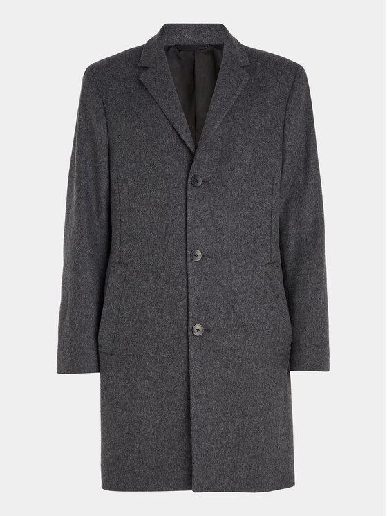Calvin Klein Calvin Klein Вовняне пальто K10K110462 Сірий Regular Fit