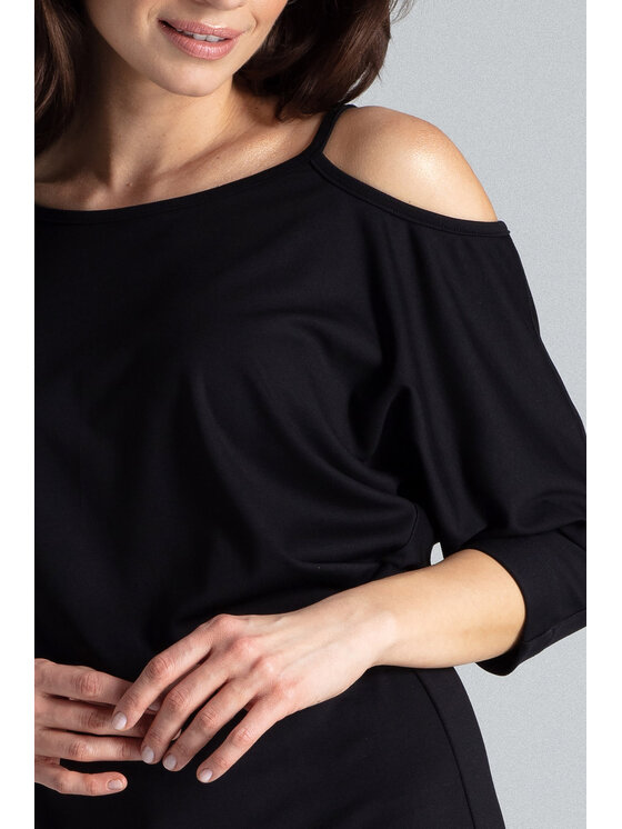 Lenitif Lenitif Vestito K479 Nero Regular Fit