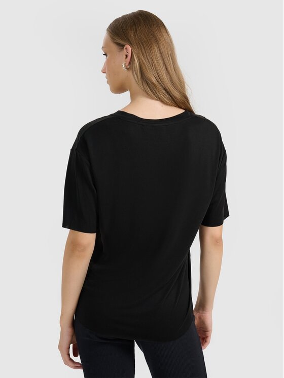 4F 4F T-Shirt 4FRAW25TTSHF3283-21S Černá Loose Fit