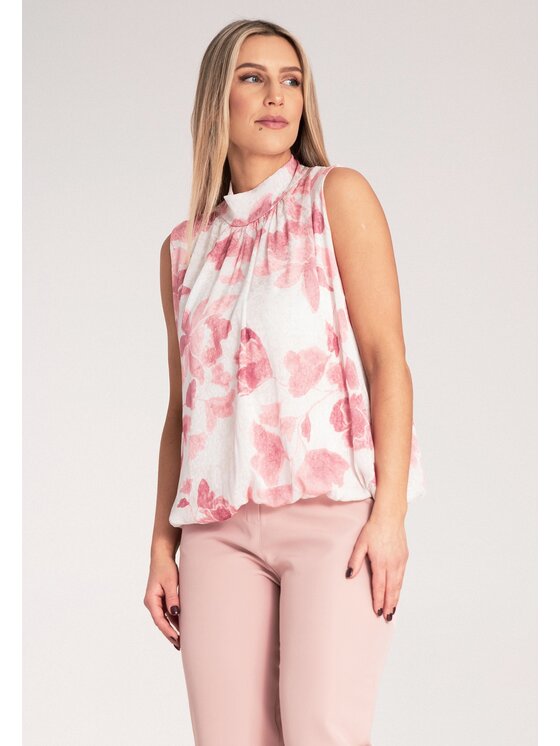 FIGL FIGL Blúzka M1143 Ružová Regular Fit