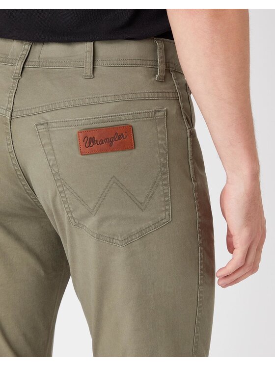 Wrangler Wrangler Pantaloni di tessuto TEXAS SLIM Verde Slim Fit