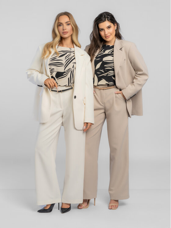 Salme Salme Oblek Adela Béžová Regular Fit