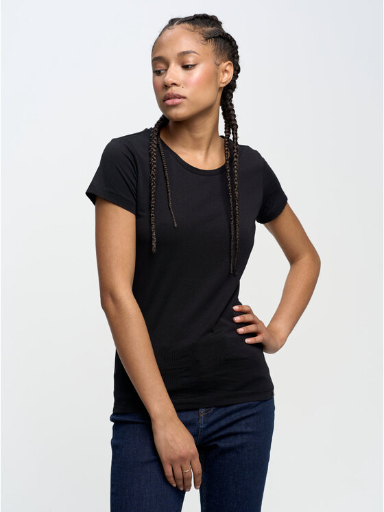 BIG STAR BIG STAR T-Shirt supiclassica_906 Czarny Basic Fit