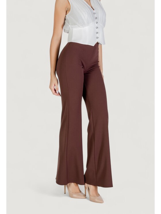 Rinascimento Rinascimento Pantaloni palazzo CFC0125424003 Marrone Egg Fit