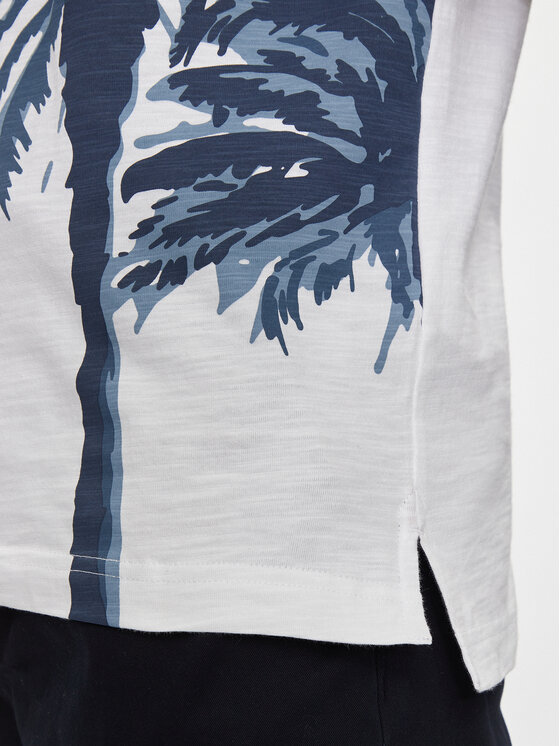 Tommy Hilfiger Tommy Hilfiger Polo Palm Print MW0MW34758 Biały Regular Fit