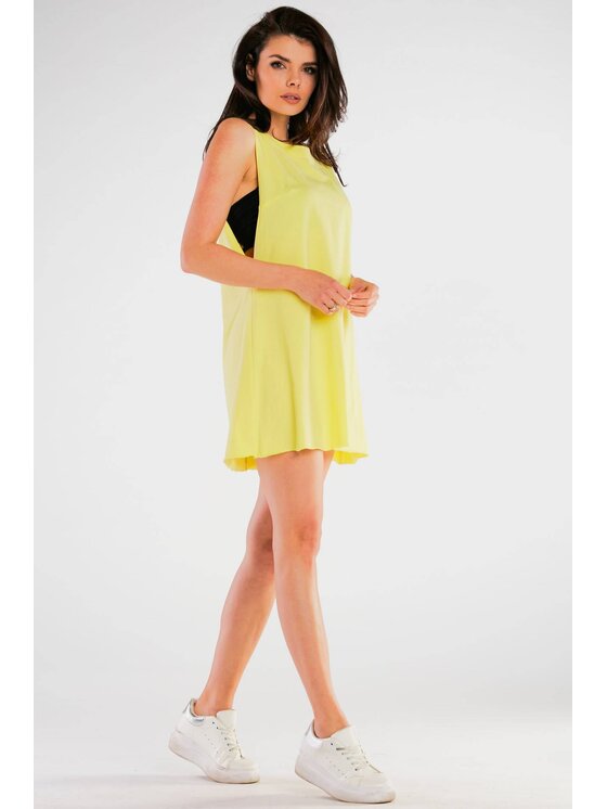 Infinite You Infinite You Sukienka letnia M245 Żółty Basic Fit