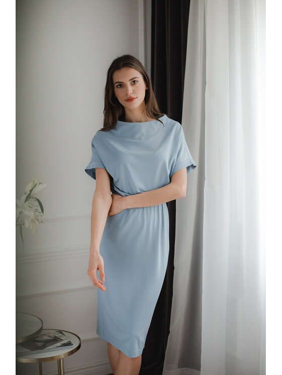 Lenitif Lenitif Vestito L087 Blu Regular Fit