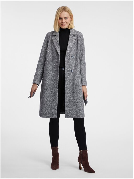 Orsay Orsay Płaszcz 830281660000__34 Szary Regular Fit