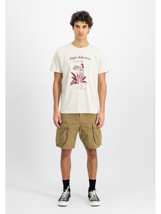 Alpha Industries Alpha Industries Szorty Canvas Cargo Short Beżowy Loose Fit