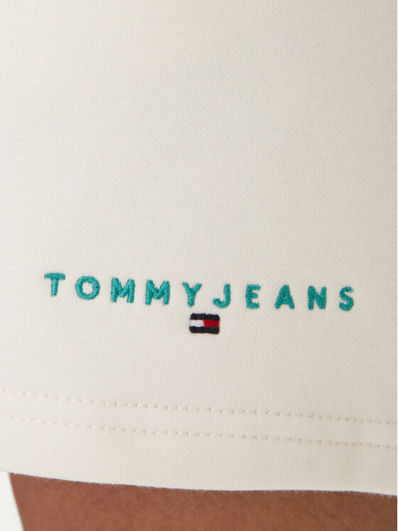 Tommy Jeans Tommy Jeans Sportovní kraťasy Contrast Linear DM0DM22697 Bílá Regular Fit
