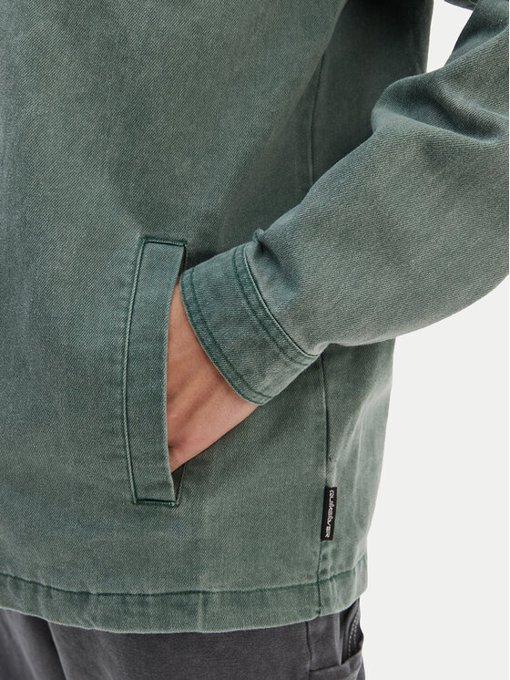 Quiksilver Quiksilver džinsiniai marškiniai Mohab Washed Twill EQYWT04654 Žalia Oversize