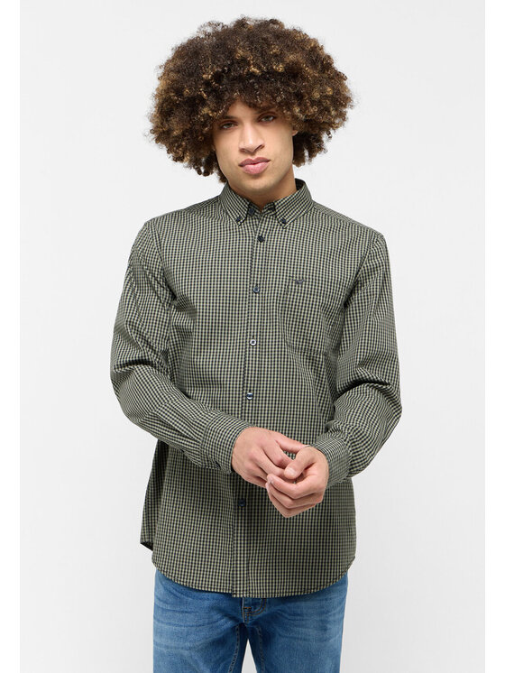Mustang Mustang Koszula Chester Gingham Czarny Regular Fit