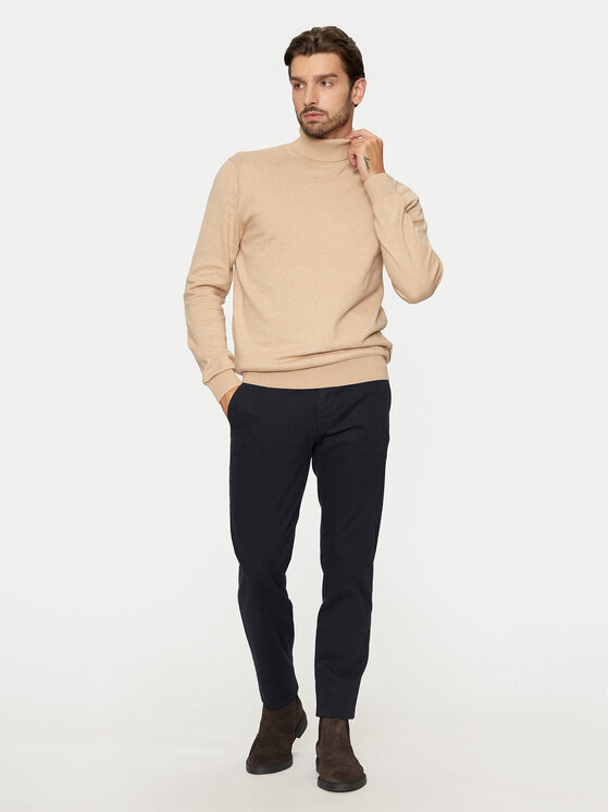 Bugatti Bugatti Rollkragenpullover 7700 65520B Beige Regular Fit