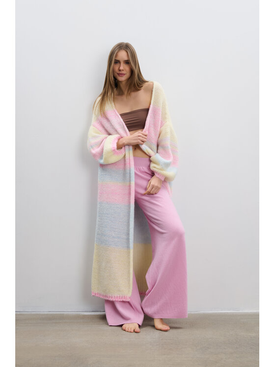 Fobya Fobya Kardigan F2040 Żółty Loose Fit
