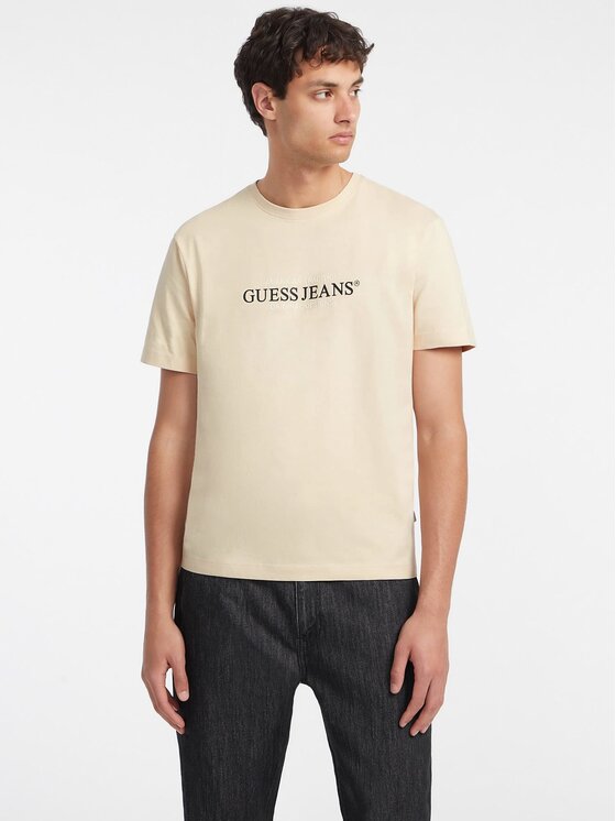 Guess Jeans Guess Jeans T-shirt 165529 Beige Classic Fit