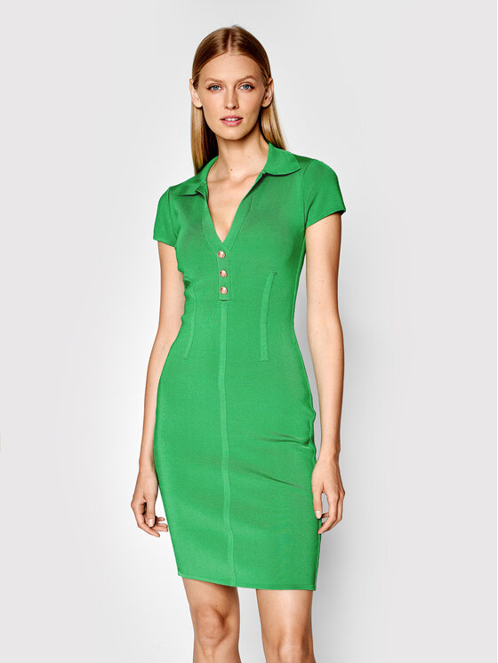Guess Ежедневна рокля W2YK10 Z2XY0 Зелен Slim Fit