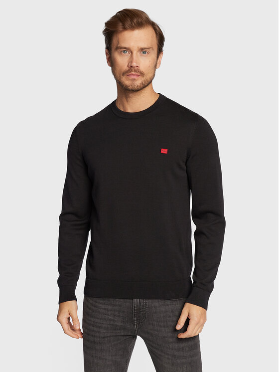HUGO Hugo Džemper San Cassius-C1 50475083 Crna Regular Fit