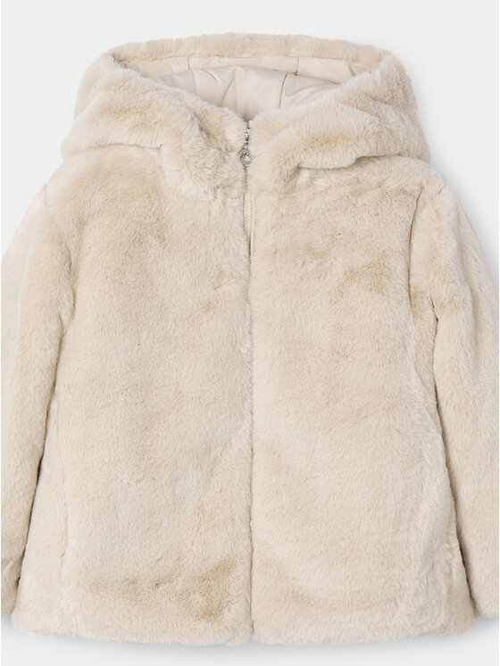 Mayoral Mayoral Pelzmantel 4486 Beige Regular Fit