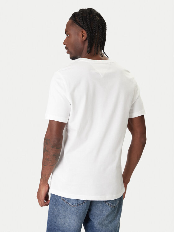 Tommy Hilfiger Tommy Hilfiger T-Shirt Embro Flag MW0MW42736 Bílá Regular Fit