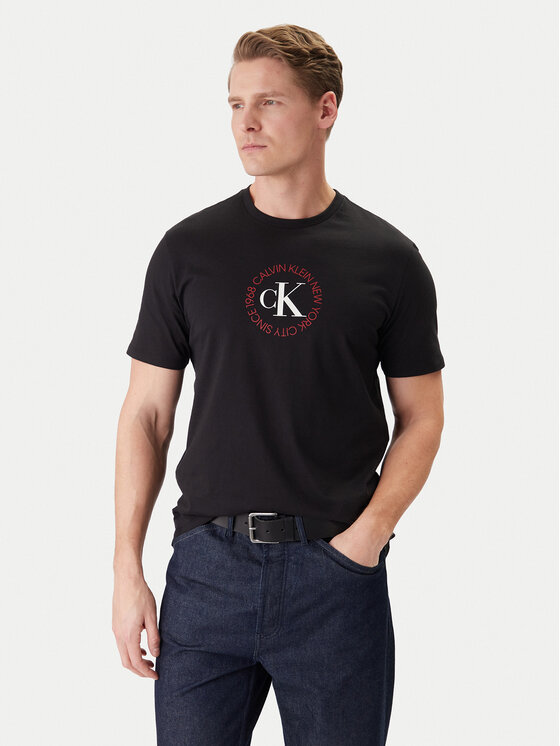 Calvin Klein Jeans Calvin Klein Jeans T-Shirt Word Circle Graphic LV14RE816G Černá Regular Fit