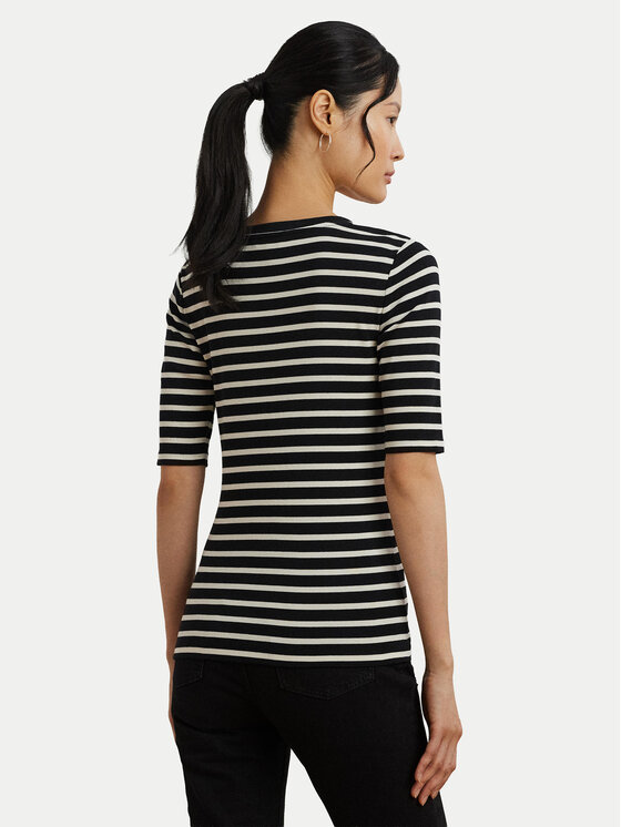 LAUREN RALPH LAUREN LAUREN RALPH LAUREN Bluzka 200971086002 Czarny Slim Fit