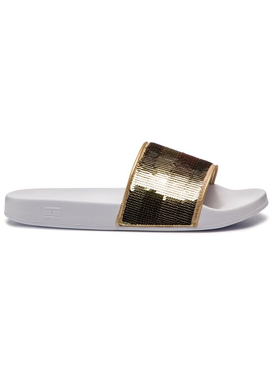 Tommy Hilfiger Tommy Hilfiger Papucs Tommy Sequins Pool Slide FW0FW03750 Arany