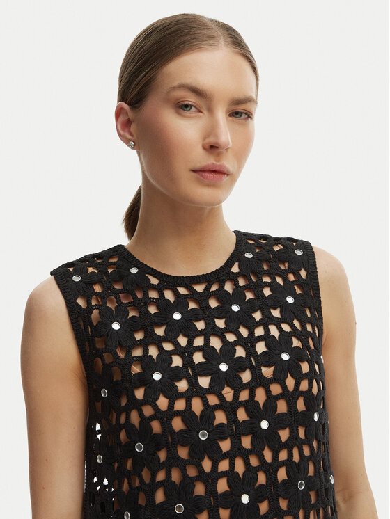 MICHAEL Michael Kors MICHAEL Michael Kors Лятна рокля MS683CWKNE Черен Slim Fit