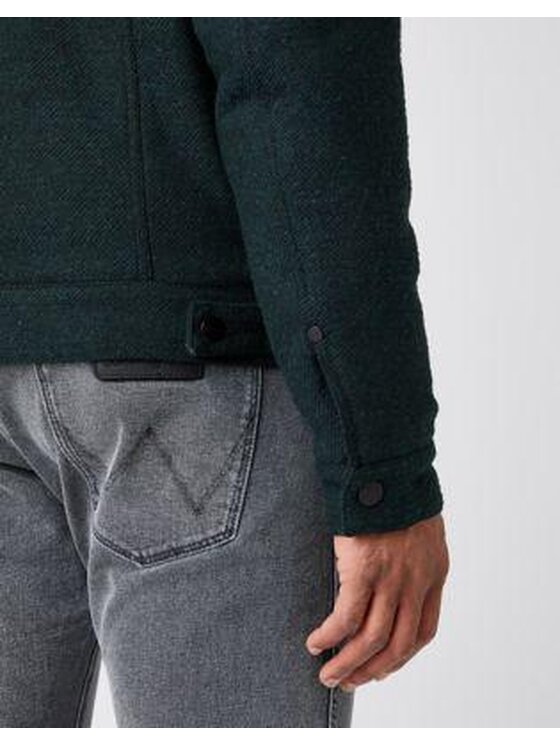 Wrangler Wrangler Giacca di transizione WOOL TRUCKER Verde Regular Fit