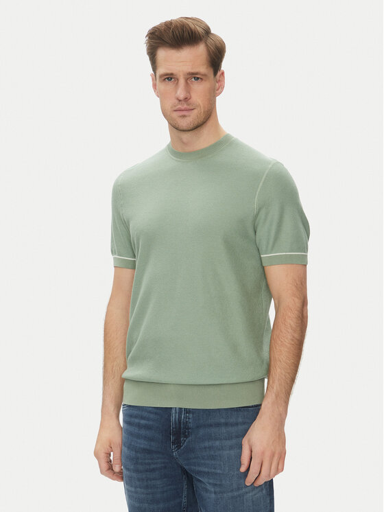 BOSS Sveter Jianfranco 50537642 Zelená Regular Fit